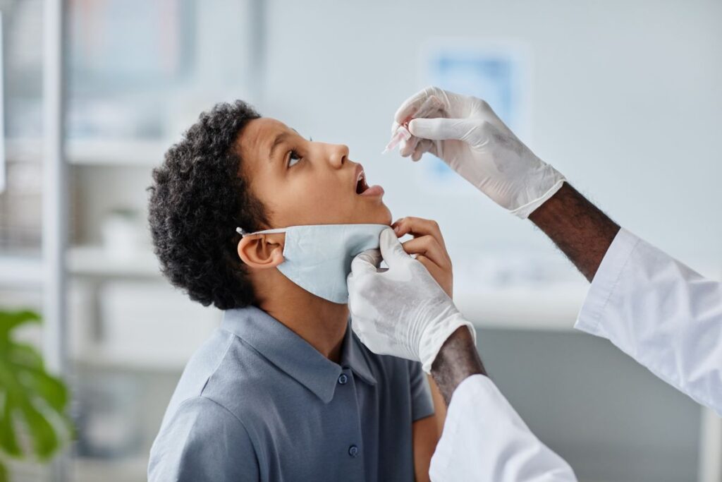 Whole body oral heath with a kid